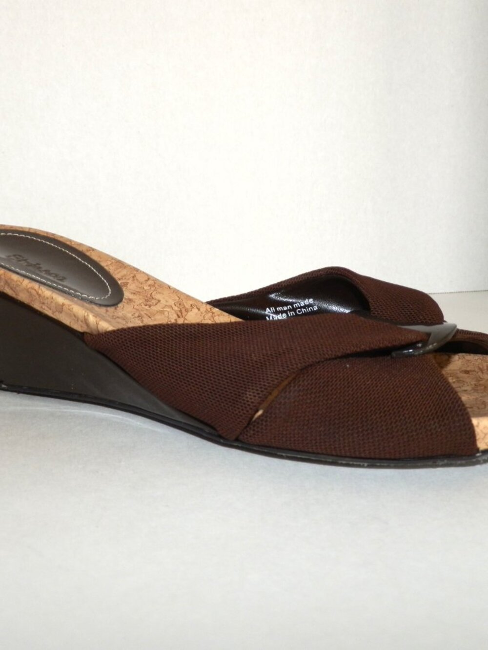Style & Co Brown Fabric Wedges